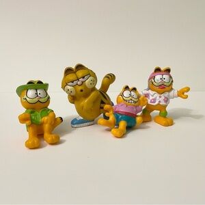 Vintage 80s Lot of 4 Garfield Character Figures